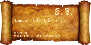 Bammer Nátán névjegykártya